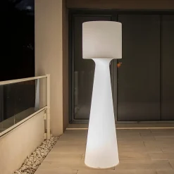Lampadaire LED intégré Grace Ø37,5 x H.140 cm blanc New Garden
