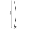 Lampadaire LED intégrée Picacha IP20 29W L.15 x l.15 x H.162,5 cm Eglo noir