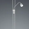 Lampadaire LED intégrée 19W, 3000K, 2200 lm, Nickel mat - Trio - Arizona