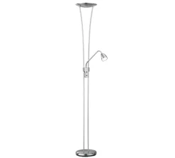Lampadaire LED intégrée 19W, 3000K, 2200 lm, Nickel mat - Trio - Arizona