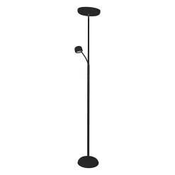 Lampadaire LED ROMIS 180 cm metal noir avec bras lecture dimmable interrupteur rotatif dimensions 26 x 43 cm