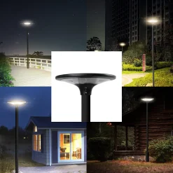 Lampadaire LED solaire 2300 lumens, IP65, (mât non inclus)