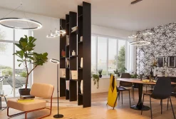 Lampadaire LED Taphao GoodHome intégrée noir mat blanc chaud 960lm dimmable