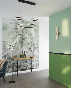 Lampadaire LED Taphao GoodHome intégrée noir mat blanc chaud 960lm dimmable