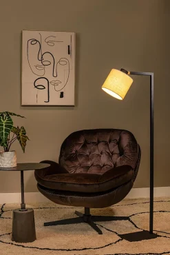 Lampadaire LESLEY en métal avec 1xE27 - Noir - Lucide