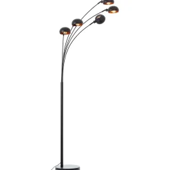 Lampadaire Livo 5 lampes métal noir IP20 E14 H.210cm Brilliant