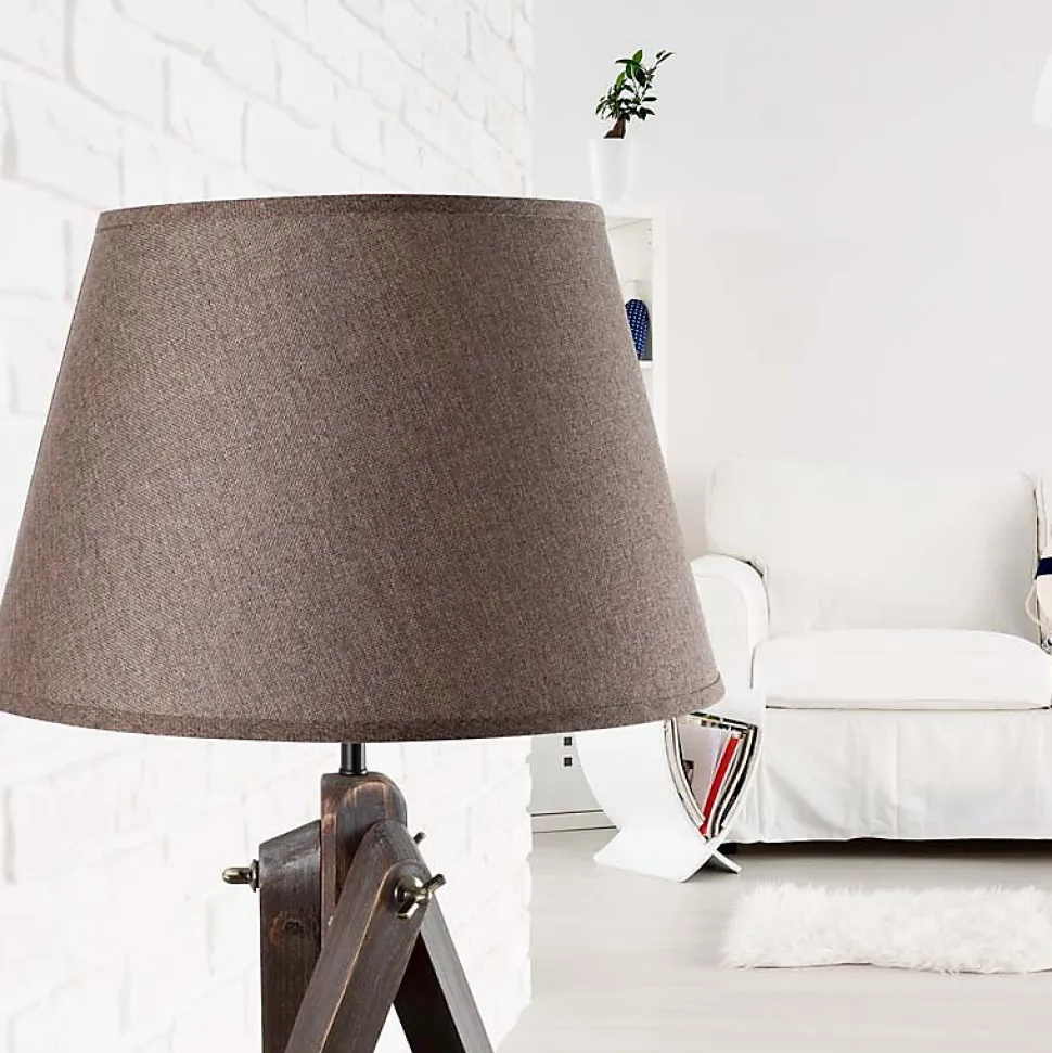 Lampadaire Marron 150cm Modèle Deep Trepied Old Wood Mac-andrews