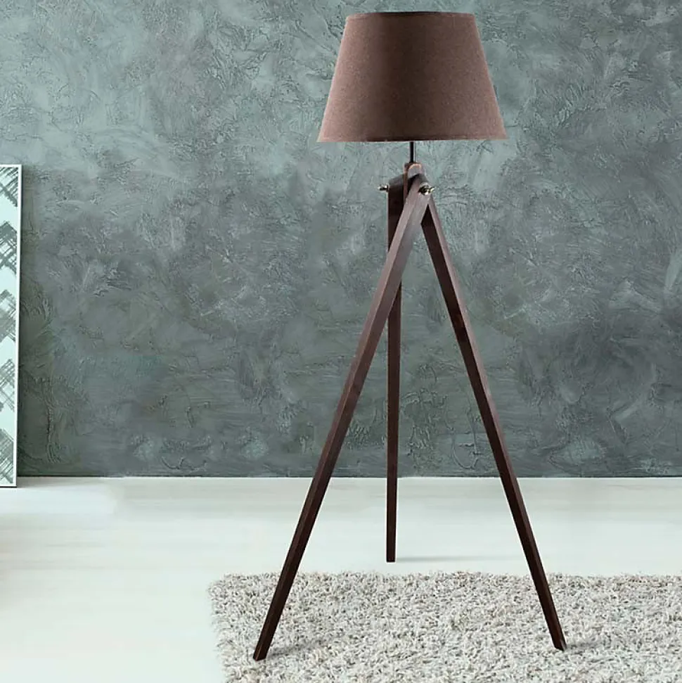 Lampadaire Marron 150cm Modèle Deep Trepied Old Wood Mac-andrews