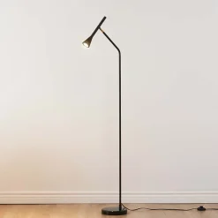 Lampadaire minimaliste grande liseuse noire 150 cm - Holen