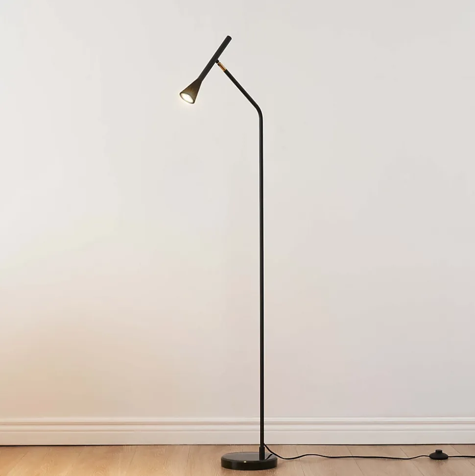 Lampadaire minimaliste grande liseuse noire 150 cm - Holen