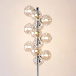 Lampadaire moderne à sphères en verre ambré - Ambrosia