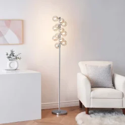 Lampadaire moderne à sphères en verre ambré - Ambrosia