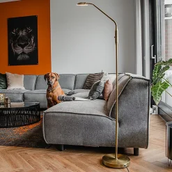 Lampadaire moderne bronze avec LED - Eva