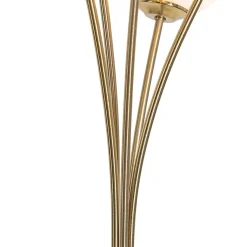 Lampadaire moderne doré avec verre opale 5 lumières - Athènes