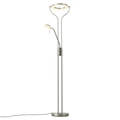 Lampadaire moderne en acier avec bras de lecture avec LED et variateur - Divo