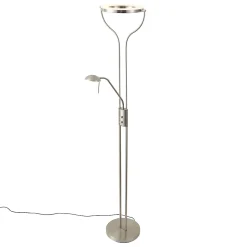 Lampadaire moderne en acier avec bras de lecture avec LED et variateur - Divo