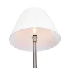 Lampadaire moderne en acier avec abat-jour plissé blanc 45 cm - Simplo