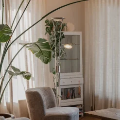 Lampadaire moderne en acier avec LED et bras de lecture - Ibiza