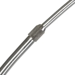 Lampadaire moderne en acier avec abat-jour en tissu blanc - Arc Basic