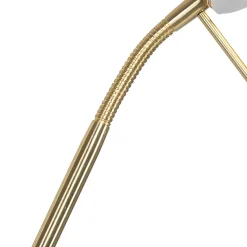 Lampadaire moderne en laiton avec liseuse avec LED Dim to Warm - Diva