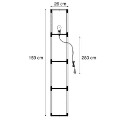 Lampadaire moderne noir - Stojan