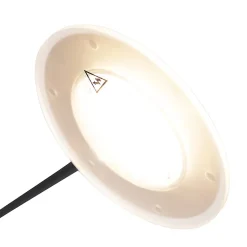 Lampadaire moderne noir avec bras de lecture LED inclus - Ibiza