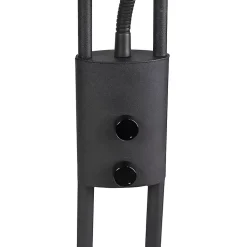 Lampadaire moderne noir avec bras de lecture LED inclus - Ibiza