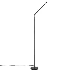 Lampadaire moderne noir avec LED et variateur tactile - Berdien