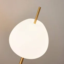 Lampadaire moderne trépied doré LED intégrée 157 cm - Olanta