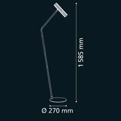 Lampadaire métal beige sable Ø27 x H.158 cm GU10 4.7W IP20, Camina Eglo