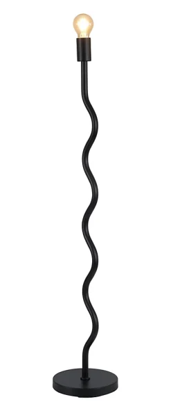 Lampadaire métal noir H.105cm E27 60W IP20, Jumell Wama