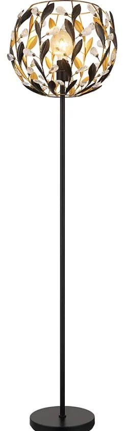 Lampadaire métal noir mat, 1x E27 MIKA