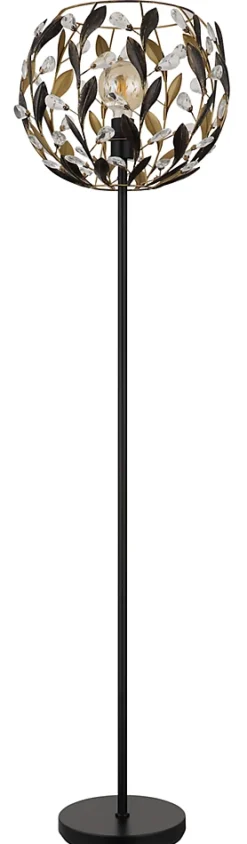 Lampadaire métal noir mat, 1x E27 MIKA