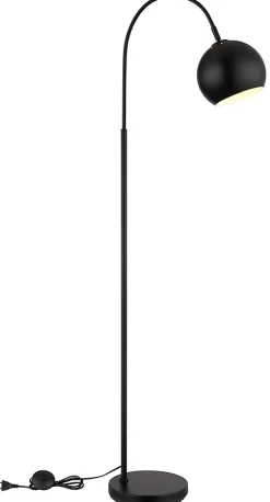 Lampadaire métal noir mat, 1x E27 BENNO