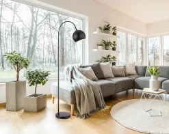 Lampadaire métal noir mat, 1x E27 BENNO