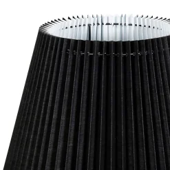 Lampadaire métal tissu noir Aurelia H143