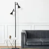 Lampadaire métal 2xGU10 Noir IP20