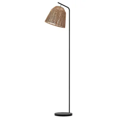 Lampadaire Ninetta Dunalux IP20 E27 40w couleur noir et naturel ⌀30 x h.157 cm