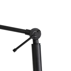 Lampadaire noir avec abat-jour gris clair 50 cm réglable - Editor