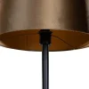 Lampadaire noir avec abat-jour en velours bronze 40 cm - Simplo