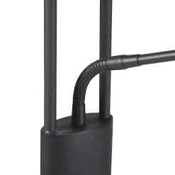 Lampadaire noir avec bras de lecture avec LED et port USB - Sevilla