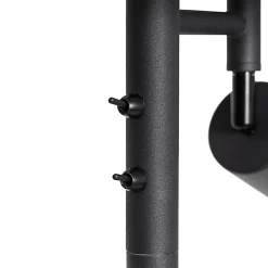 Lampadaire noir avec intérieur doré et liseuse - Jelena