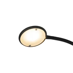 Lampadaire noir avec LED et variateur d'intensité avec liseuse - Fez