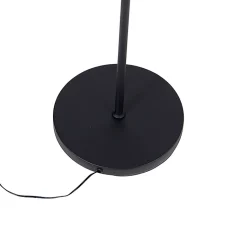 Lampadaire noir avec LED et télécommande - Bumu