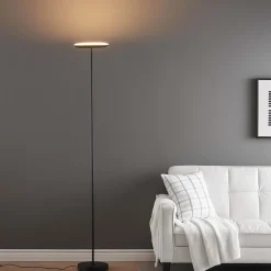 Lampadaire noir design épuré tête orientable dimmable - Kalena
