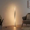 Lampadaire noir dimmable LED torsadé - Mazen