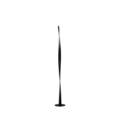 Lampadaire noir dimmable LED torsadé - Mazen