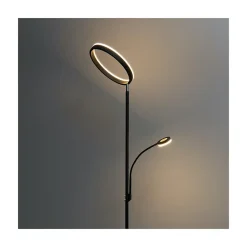 Lampadaire noir double éclairage LED - Pancho