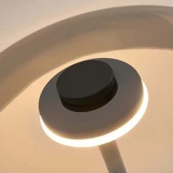 Lampadaire noir verre fumé contemporain 165 cm - Riccardo