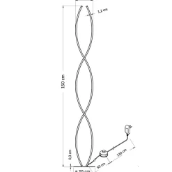 Lampadaire onde LED dimmable design 150 cm - Orionis